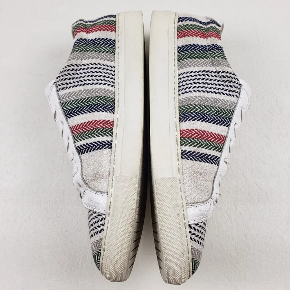 Taft Classic Striped Sneaker Mens 9 Multicolor Lace Up Casual Shoe Portugal